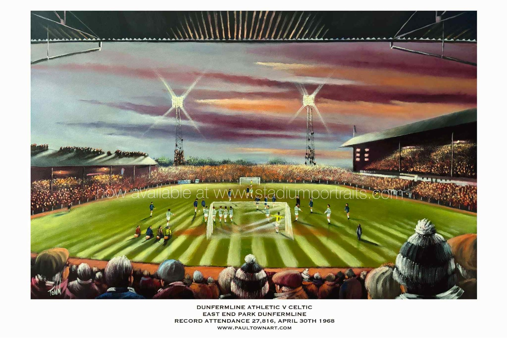 Record crowd East End Park A3 Print